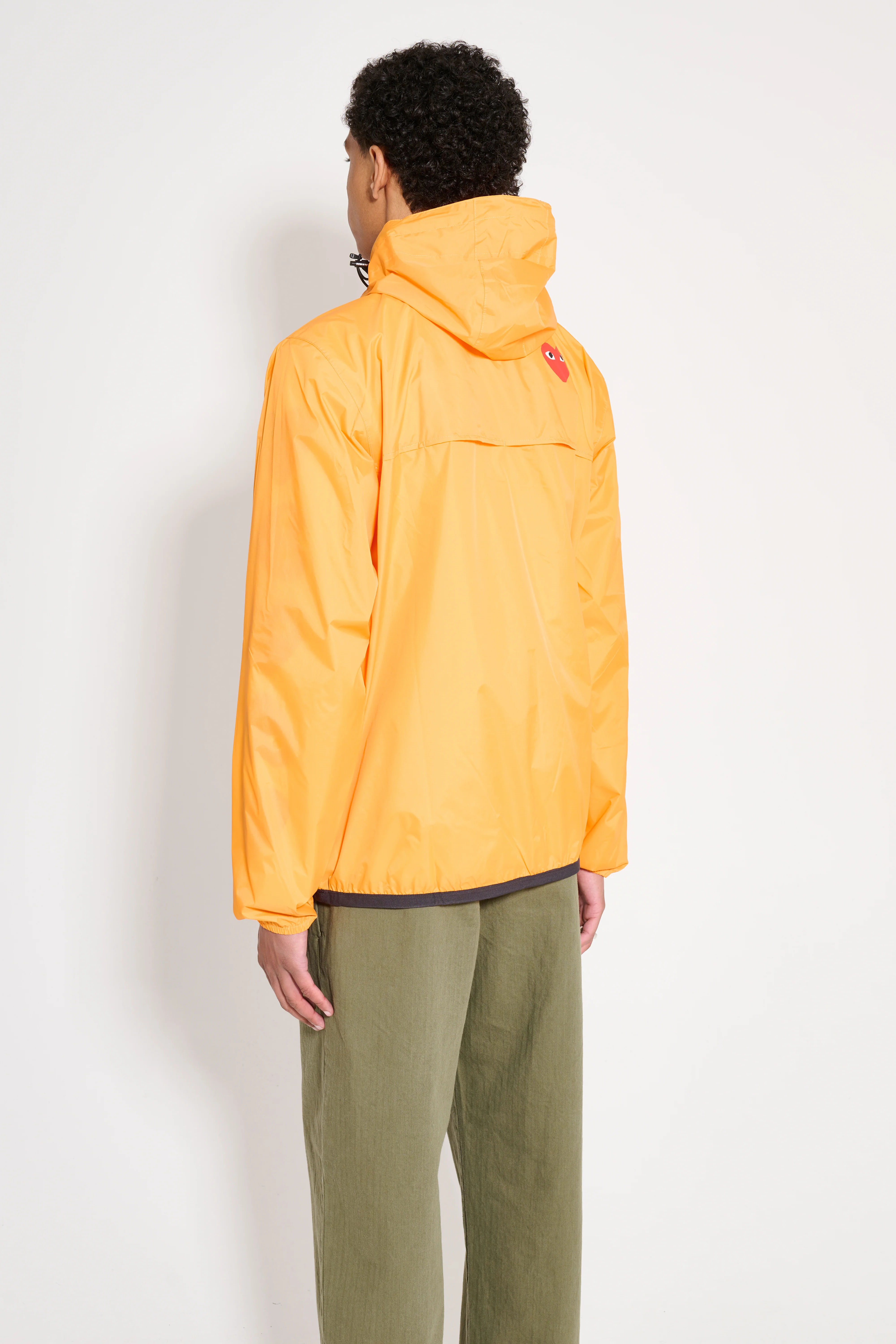 Comme des Garçons Play x K-Way Half Zip Jacket Orange - Image 3