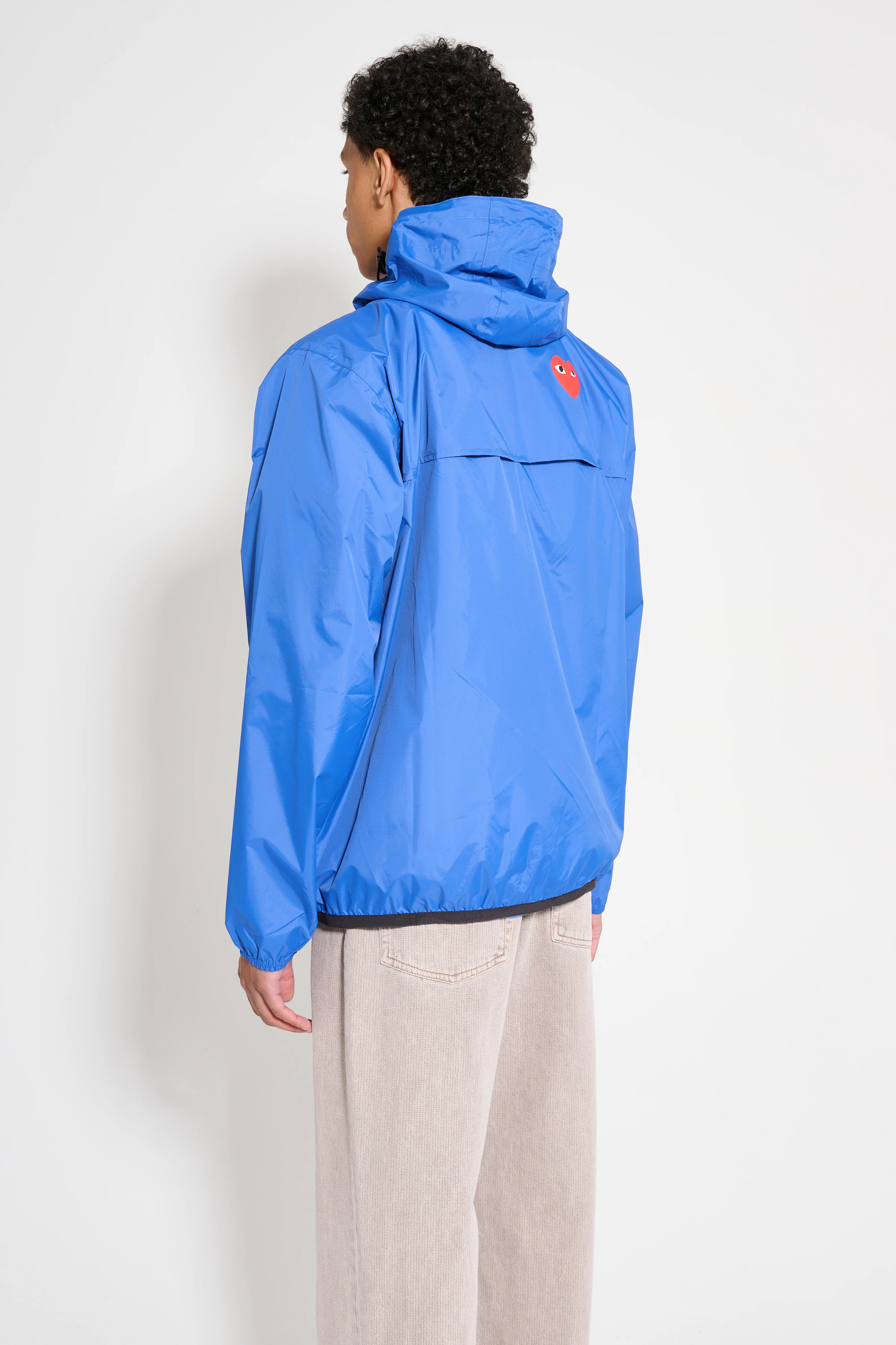 Comme des Garçons Play x K-Way Leon Half Zip Jacket  Blue - Image 3