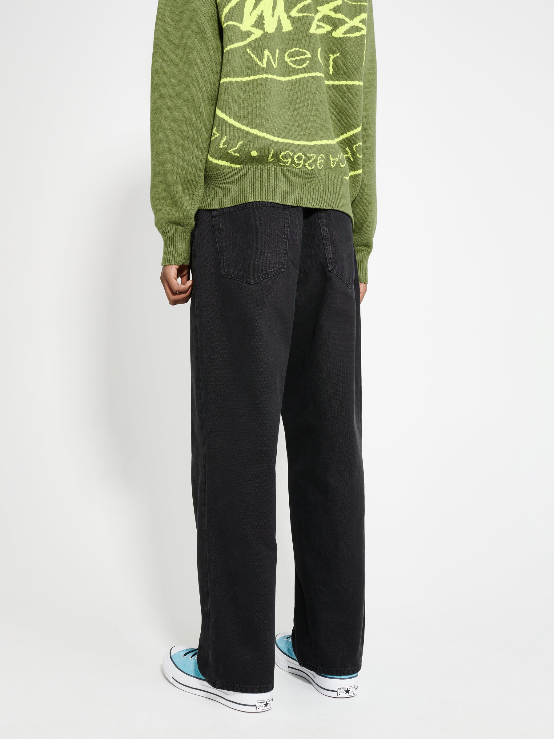 Stüssy Washed Canvas Big Ol’ Jeans Black - Image 3