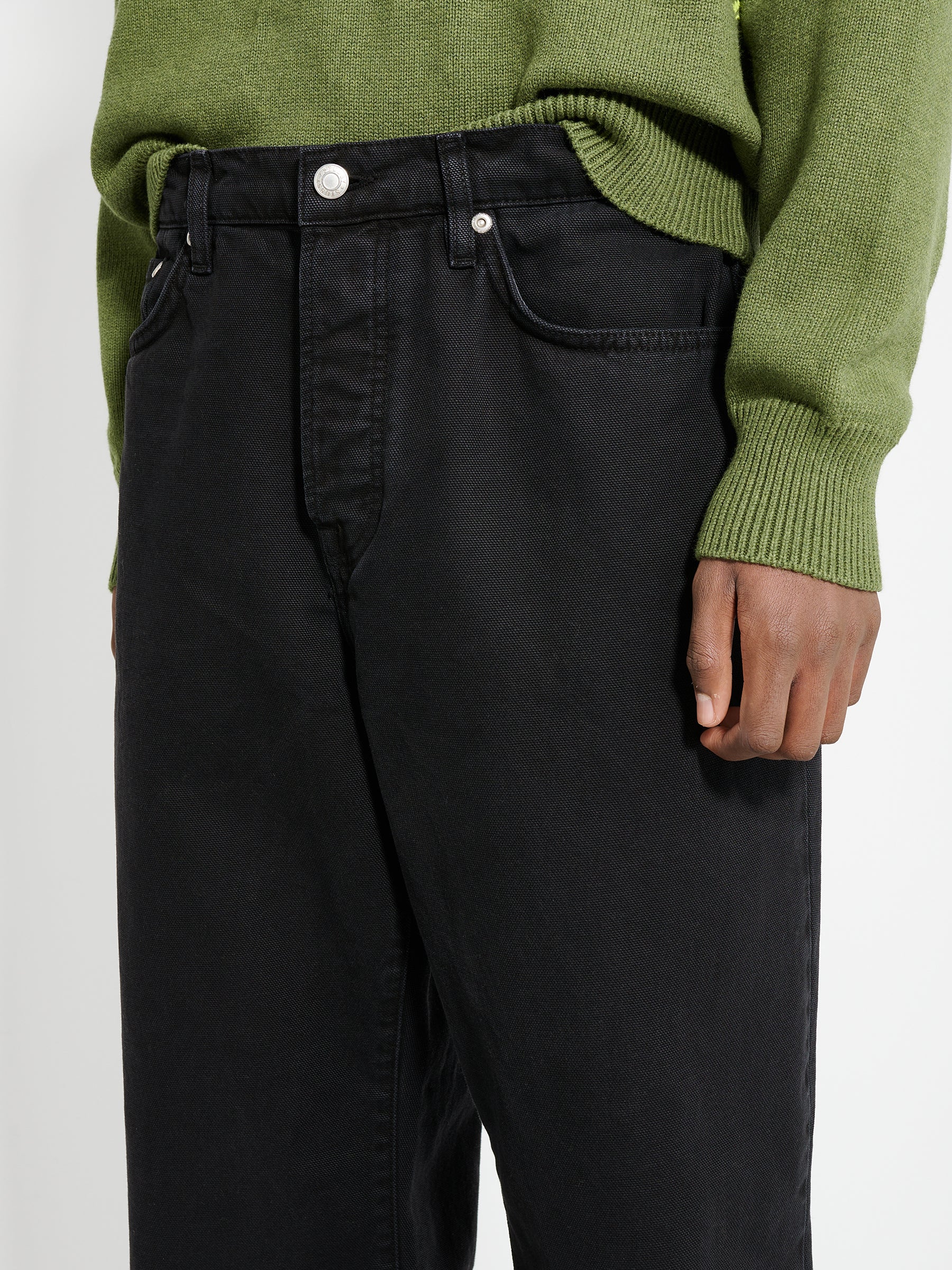 Stüssy Washed Canvas Big Ol’ Jeans Black - Image 5