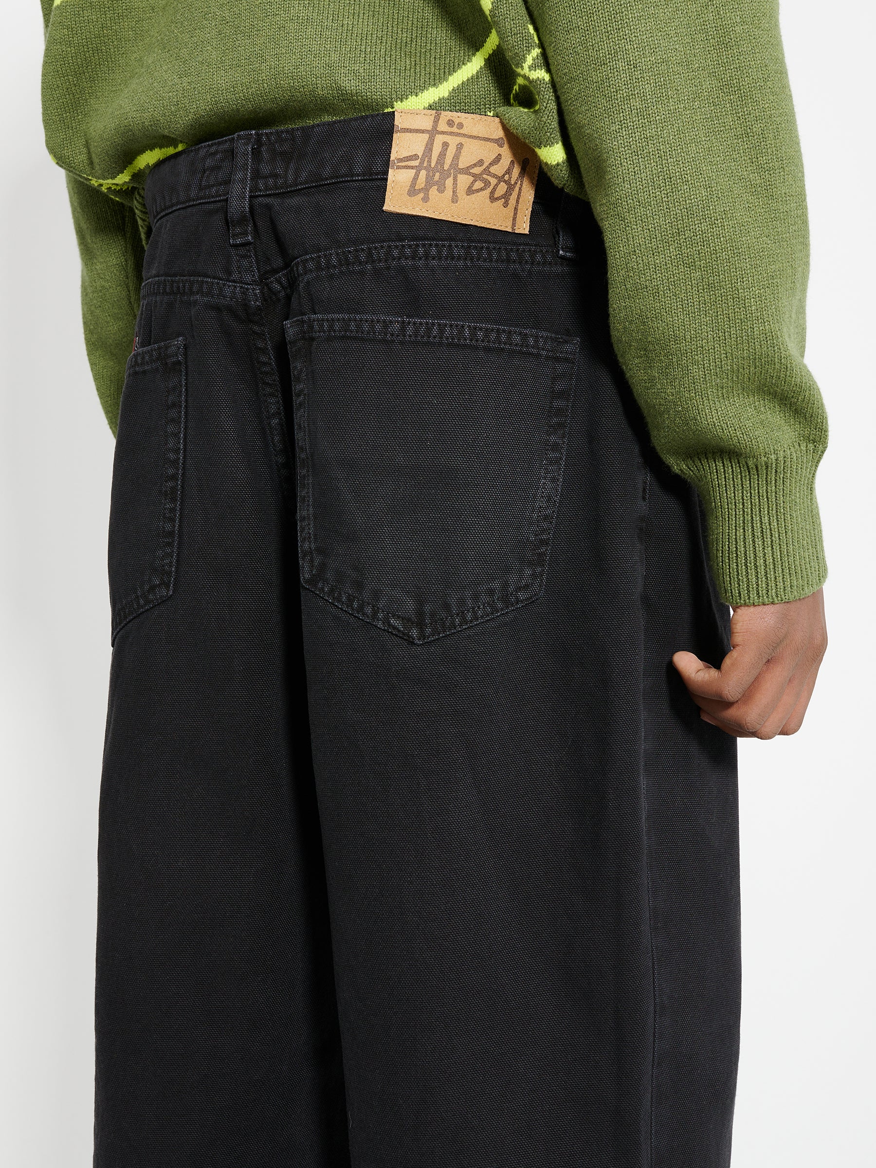 Stüssy Washed Canvas Big Ol’ Jeans Black - Image 6