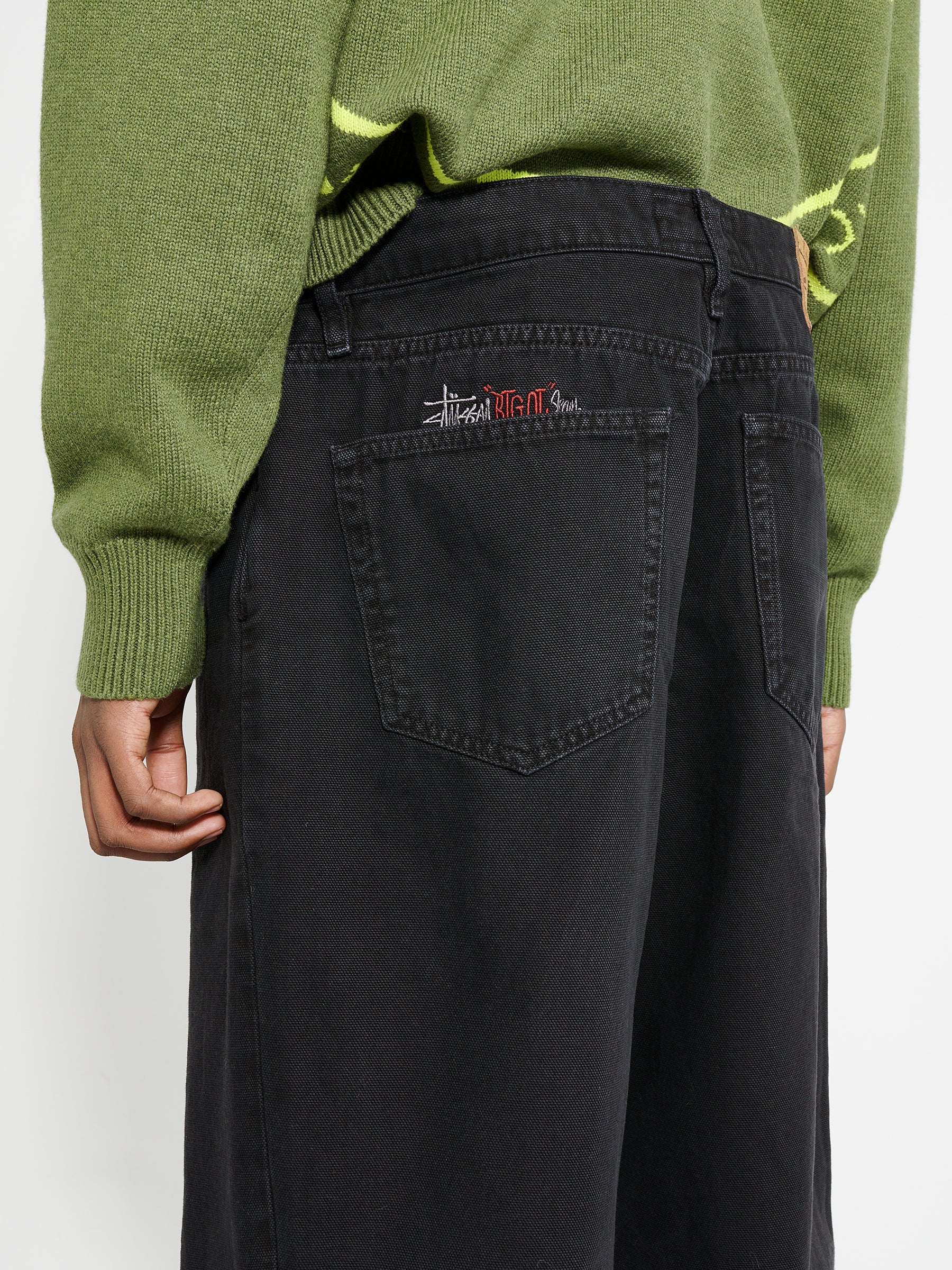 Stüssy Washed Canvas Big Ol’ Jeans Black - Image 7
